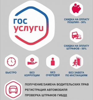 Госавтоинспекция напоминает автовладельцам об использовании Единого портала государственных услуг.