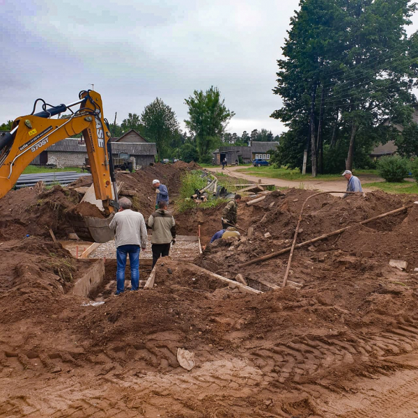 В д. Дерягино проводят капитальный ремонт системы теплоснабжения