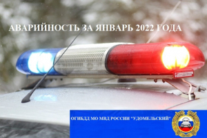 Аварийность на территории Удомельского городского округа за январь 2022 года.
