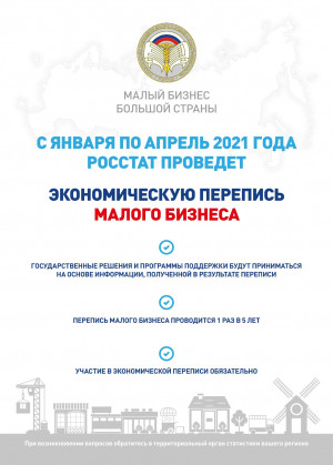 Росстат призывает малый бизнес  принять участие в экономической переписи