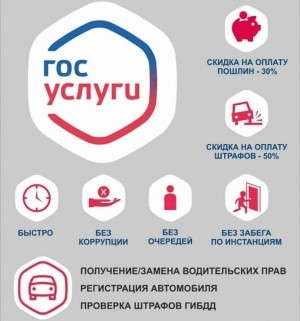 Госавтоинспекция напоминает автовладельцам об использовании Единого портала государственных услуг.