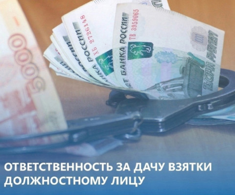 Удомельская Госавтоинспекция разъясняет ответственность за дачу взятки должностному лицу