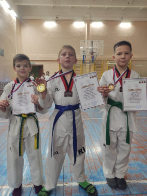 Три спортсмена. Три медали