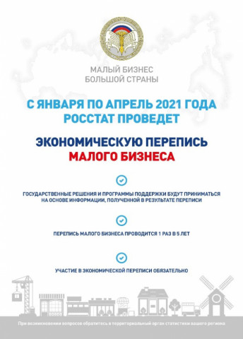 Начинается прием статистических отчетов в рамках Экономической переписи малого и среднего бизнеса за 2020 год