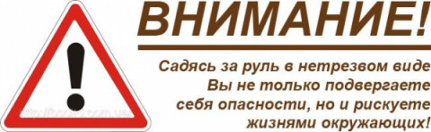 Пьяному не место за рулем!