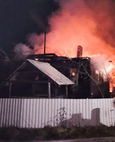 Сгорел дом в деревне Касково