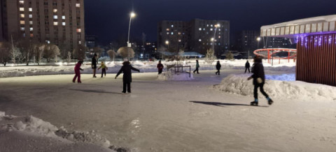 С 13 января в парке Венецианова начал работу новый бесплатный городской каток